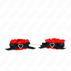 Kink muñequeras elásticas de encaje con detalle corazón rojo ajustable 22 35 cm