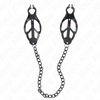 Kink pinzas para pezones estilo japonés con cadena negro 30 cm