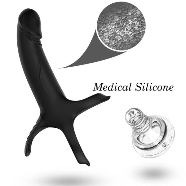 Dildo con anillo y vibrador