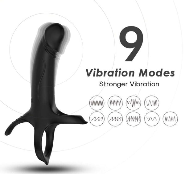Dildo con anillo y vibrador