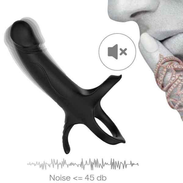 Dildo con anillo y vibrador
