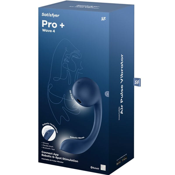 Satisfyer pro con wave 4 estimulador Punto G y air pulse aplicación gratuita azul oscuro