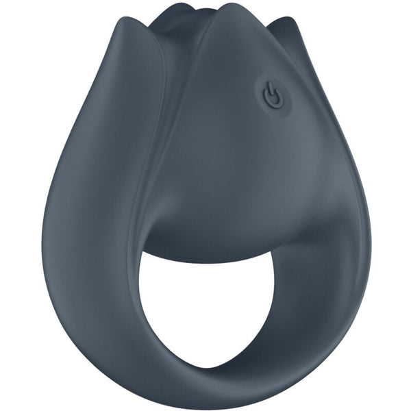 Perfect pair 2 multivibrador 2 en 1 anillo para pene y estimulador de dedo gris