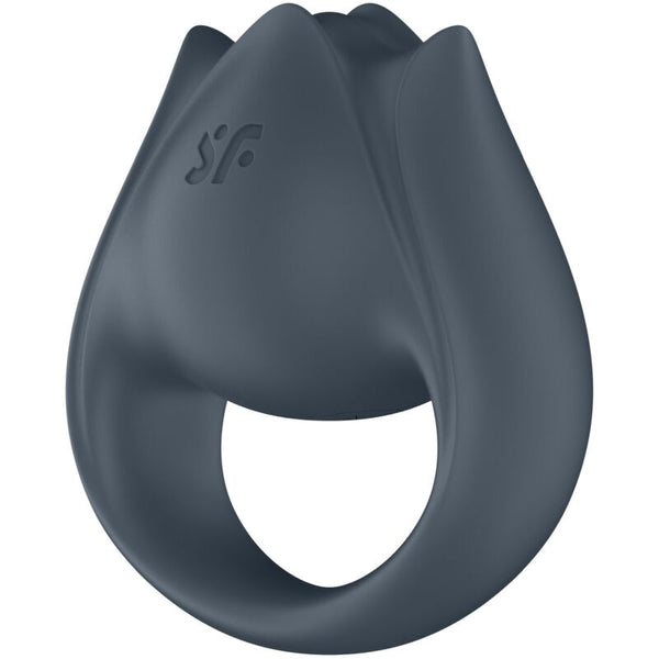 Perfect pair 2 multivibrador 2 en 1 anillo para pene y estimulador de dedo gris