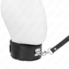 Kink collar con correa 116 cm de piel negro ajustable 40 48 cm x 6 cm