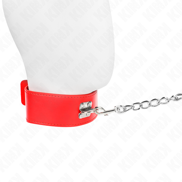 Kink collar con correa 65 cm ancho rojo ajustable 33.5 41 cm x 5 cm