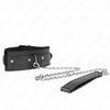 Kink collar con correa 65 cm con restricciones negro ajustable 36 42 cm x 5.5 cm