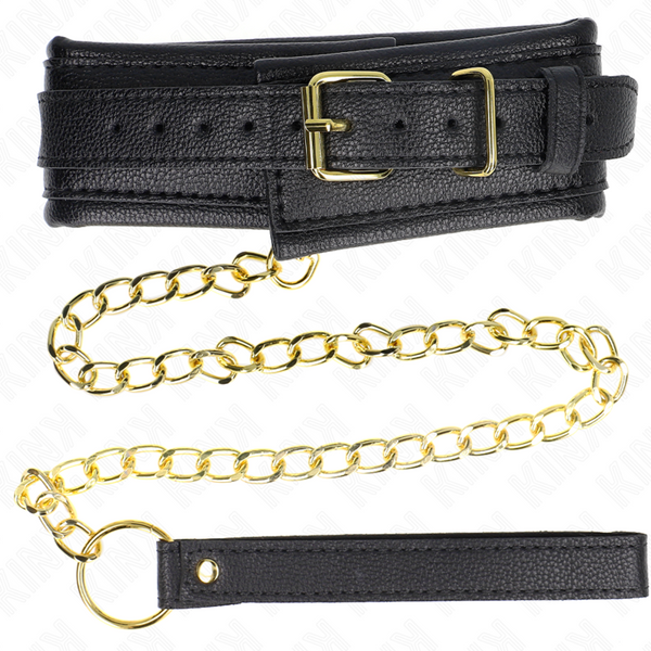 Kink collar con correa esponja imitación cuero modelo 1 ajustable 37 54 cm x 3 cm