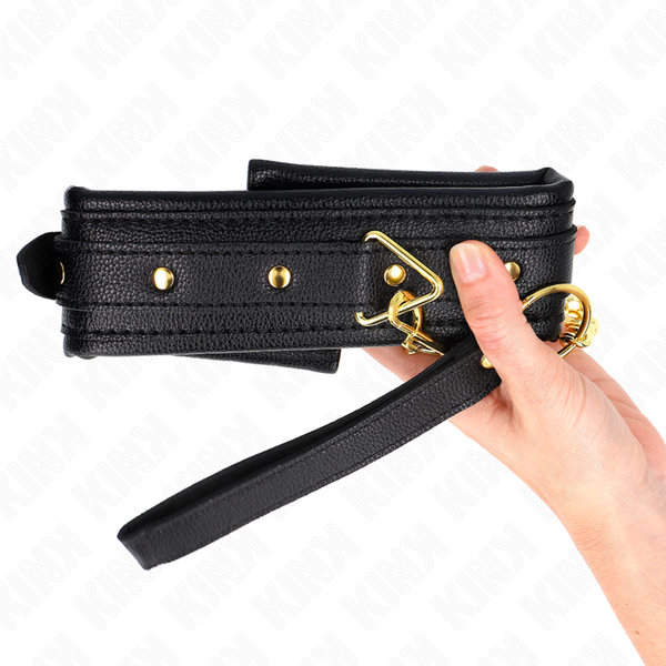 Kink collar con correa esponja imitación cuero modelo 1 ajustable 37 54 cm x 3 cm