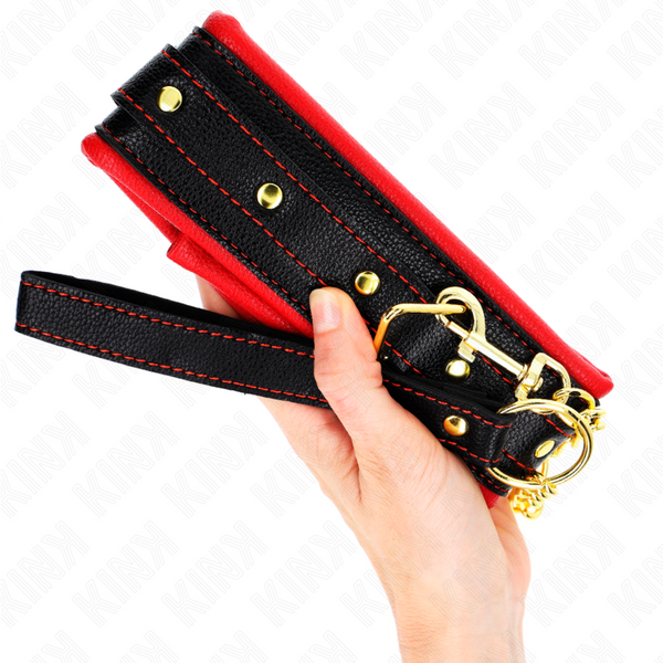 Kink collar con correa esponja imitación cuero modelo 2 ajustable 37 54 cm x 3 cm