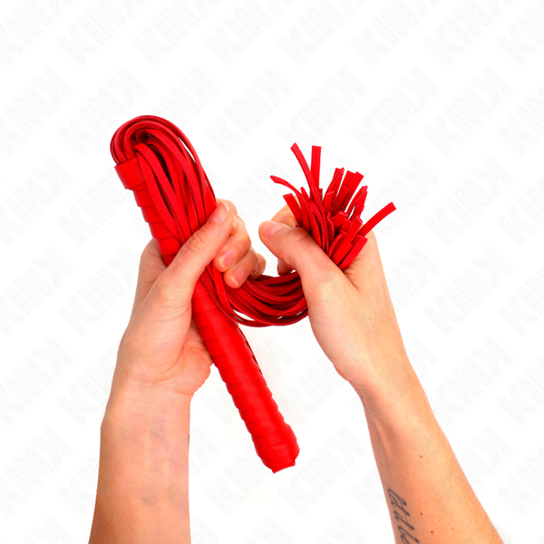 Kink látigo con mango texturizado rojo 48.5 cm