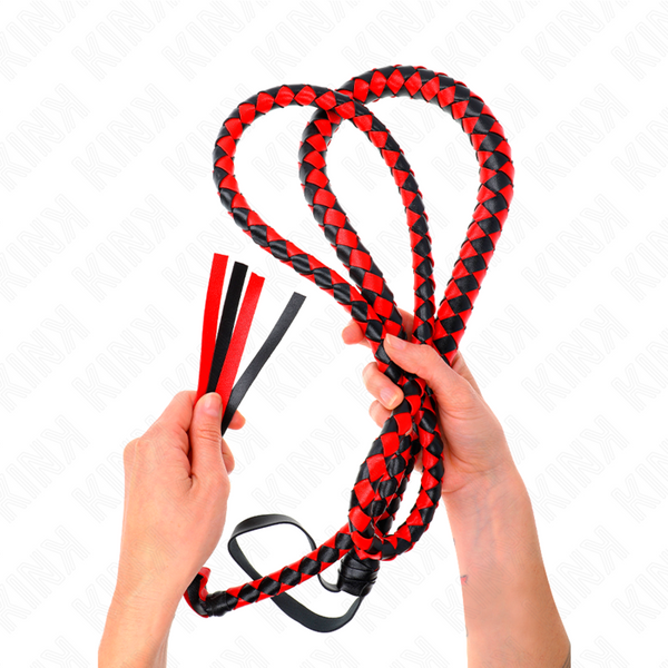 Kink látigo de serpiente largo rojo 210 cm