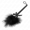 Kink masajeador de cuerda de nailon con plumas para cosquillas y lazo negro 25 cm
