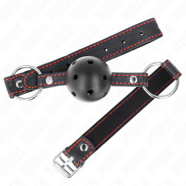 Kink mordaza de bola 4.5 cm negra dura hueca modelo 2 65 x 2.5 cm
