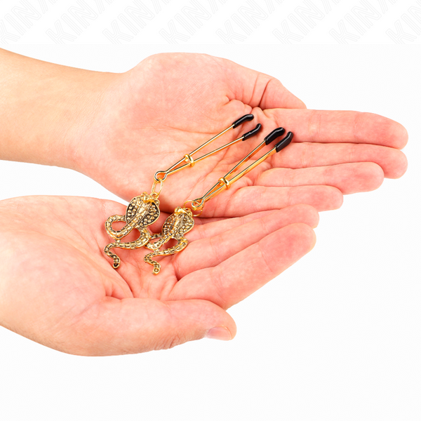Kink pinzas para pezones con colgante de cobra 6 cm