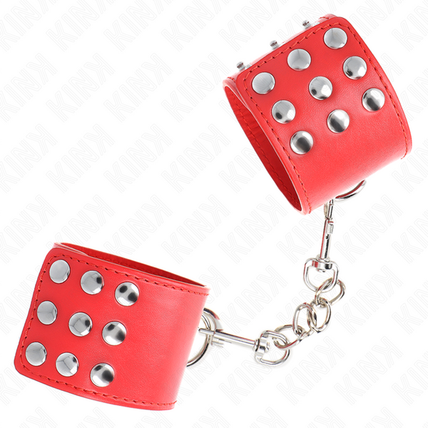 Kink muñequeras con cierre a presión ajustable rojo 19 24 cm x 5.5 cm