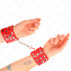 Kink muñequeras con cierre a presión lleno de tachuelas ajustable rojo 19 24 cm x 5.5 cm