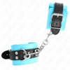 Kink muñequeras con gancho forro azul ajustable 20 28 cm x 5.5 cm