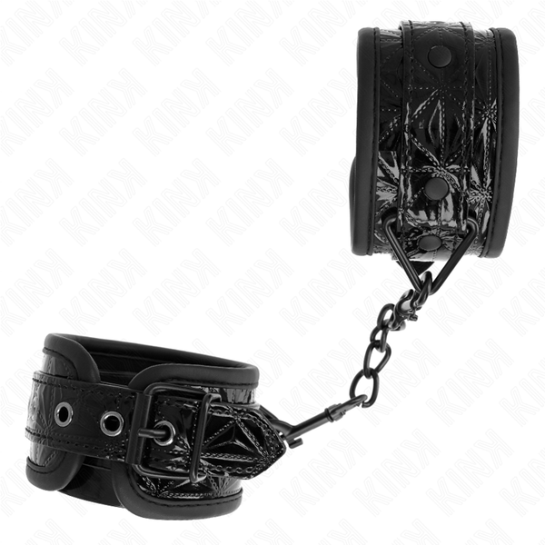 Kink muñequeras con patrón de diamantes negro ajustable 17 26 cm x 5.5 cm