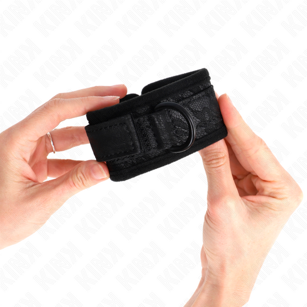 Kink muñequeras de encaje y neopreno ajustable negro 20 29 cm x 5 cm