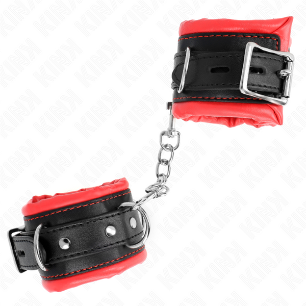 Kink muñequeras estilo heavy forro rojo ajustable 20 30 cm x 6 cm