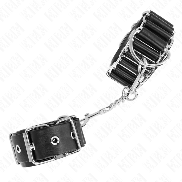 Kink muñequeras finas en forma de bisagra negro ajustable 16 22 cm x 3.5 cm