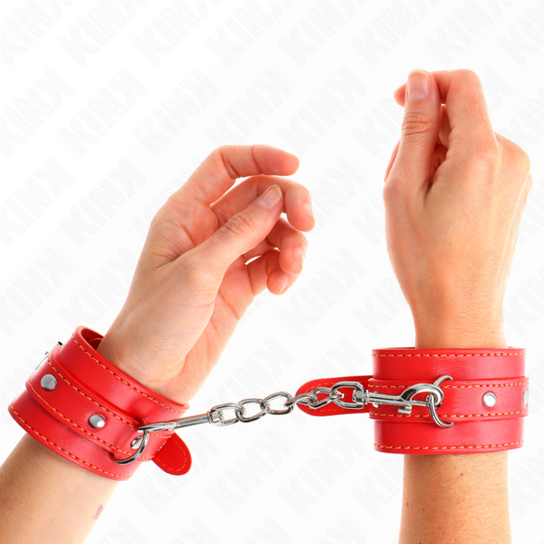 Kink muñequeras finas rojo ajustable 21 33 cm