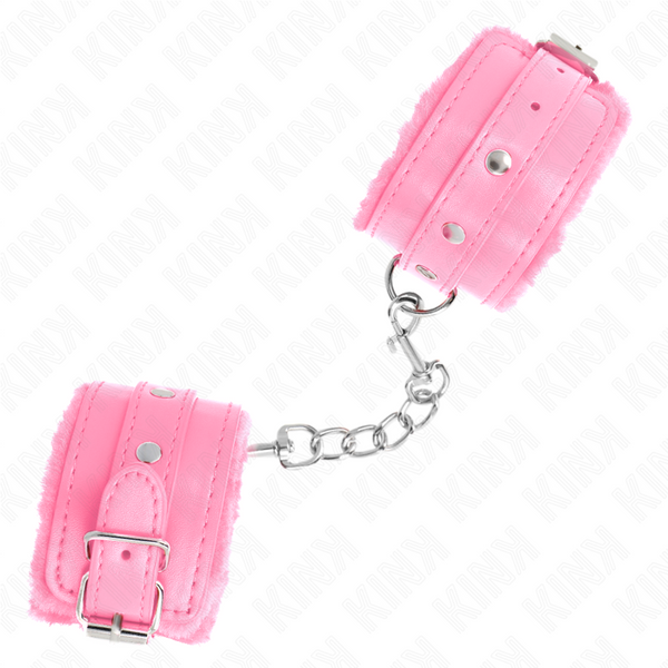 Kink muñequeras forradas premium rosa con correa rosa ajustable 17 29 cm x 6 cm