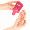 Kink muñequeras fucsia con detalles en fucsia ajustable 20 28 cm x 5.5 cm