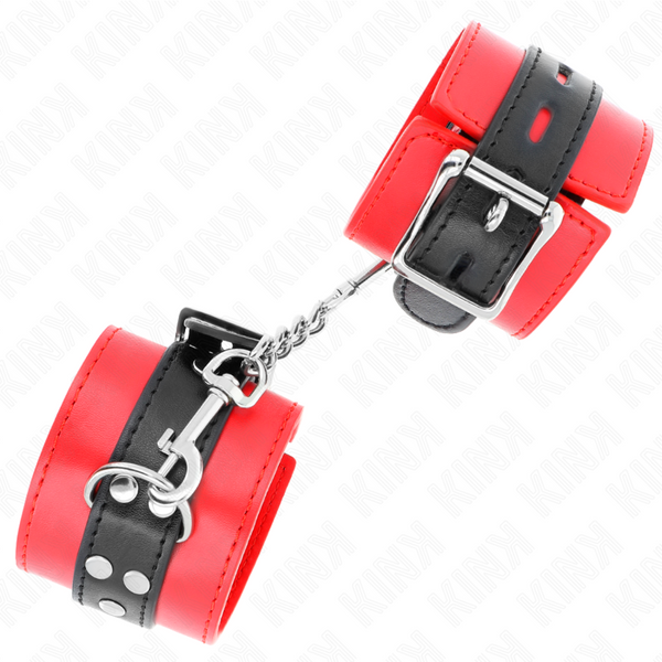 Kink muñequeras rojo con correa negro ajustable 17 28 cm x 6 cm