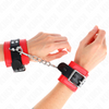 Kink muñequeras rojo con correa negro ajustable 17 28 cm x 6 cm
