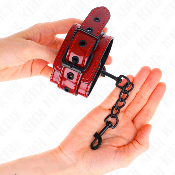 Kink muñequeras rojo oscuro 23 x 5 cm