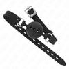 Kink mordaza 55 x 2 cm de bola 4.5 cm de silicona completa talla m negro ajustable 35 51 cm