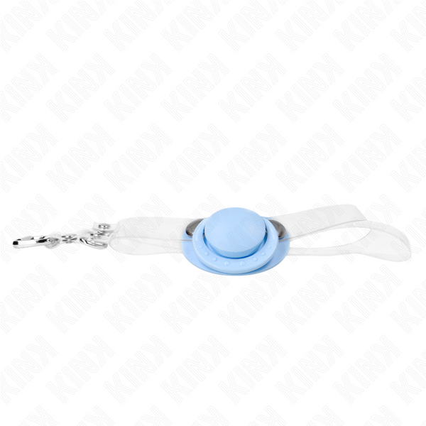 Kink mordaza forma chupete 5.5 x 4 cm celeste ajustable 43 60 cm