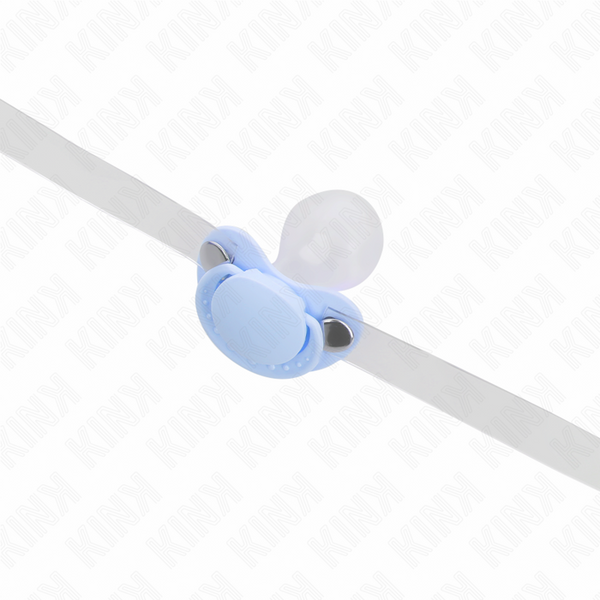 Kink mordaza forma chupete 5.5 x 4 cm celeste ajustable 43 60 cm