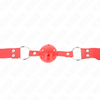 Kink mordaza de bola 4.5 cm dura hueca rojo completa 62 x 2 cm