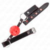 Kink mordaza de bola 4.5 cm roja dura hueca modelo 2 65 x 2.5 cm