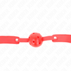 Kink mordaza de bola 4.5 cm transpirable rojo 65 x 2.5 cm