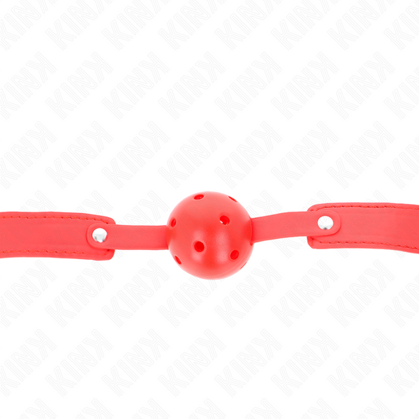 Kink mordaza de bola 4.5 cm transpirable rojo 65 x 2.5 cm