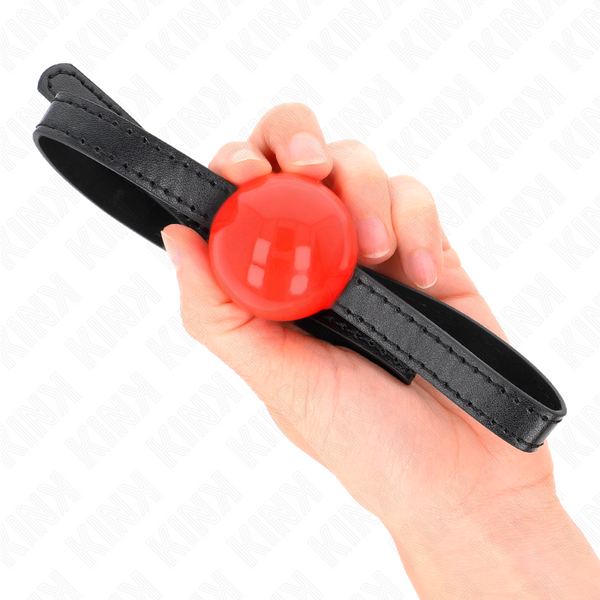 Kink mordaza de bola 4 cm sólida simple rojo 65 x 1.5 cm