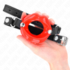 Kink mordaza labial 8 cm con correa de polipiel rojo 63 x 2 cm ajustable 39 58 cm