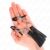 Kink pinzas para pezones con borlas de polipiel 6 cm