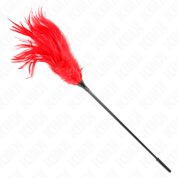 Kink plumas múltiples para cosquillas rojo 45 cm