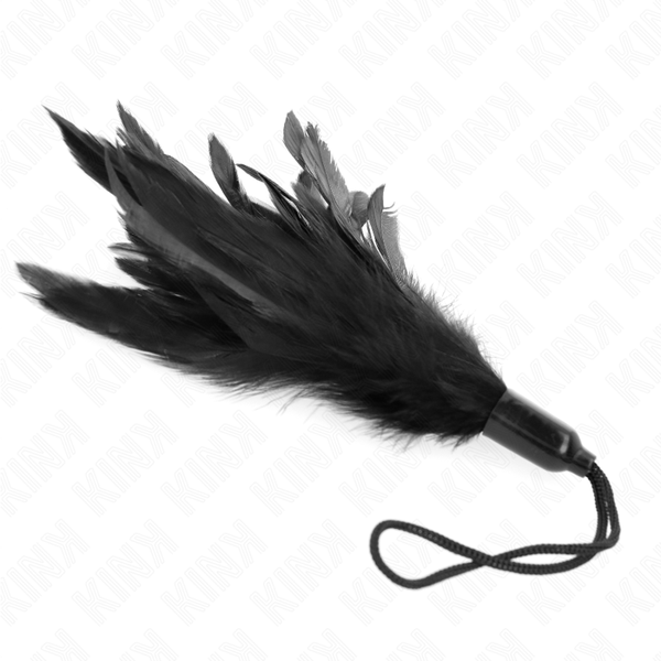 Kink plumas para cosquillas con mango de cuerda base de plástico 15 cm