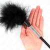 Kink plumas para cosquillas con mango de diamantes de imitación 50 cm
