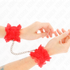 Kink muñequeras elásticas de encaje rojo