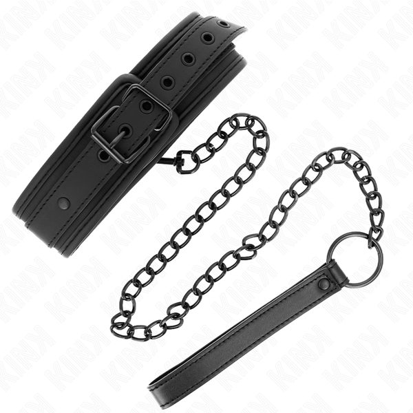 Kink collar con correa 78 cm bondage de neopreno modelo 1 ajustable 37.5 x 49.5 cm