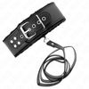 Kink collar con correa 116 cm con tachuelas plateadas modelo 4 negro ajustable 40 48 cm x 6 cm