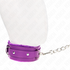 Kink collar con correa 65 cm con restricciones morado ajustable 36 42 cm x 5.5 cm