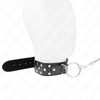 Kink collar con correa 65 cm remache anilla negro ajustable 36 50 cm x 3.8 cm